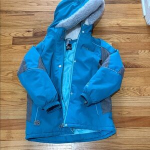 Blue Kids Jacket with Gray Accents